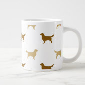 Golden Retriever Silhouettes Pattern Grote Koffiekop (Rechts)