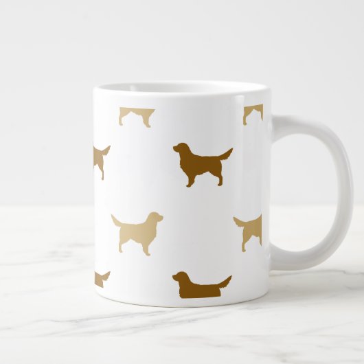 Golden Retriever Silhouettes Pattern Grote Koffiekop (Rechts)