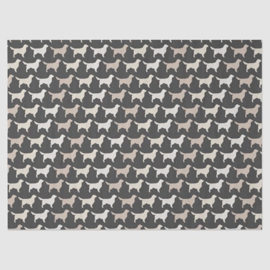 Golden Retriever Silhouettes Pattern Tissuepapier (Voorkant)