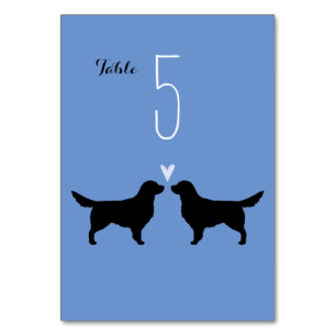 Golden Retriever Silhouettes Wedding Kaart