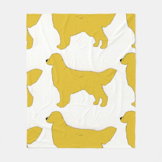 Golden Retriever silo Fleece Deken (Voorkant)