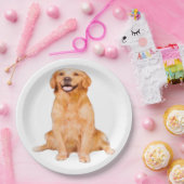 Golden Retriever Sitting Papieren Bordje (Feest)