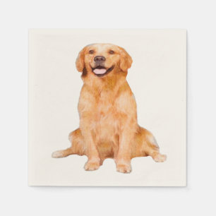 Golden Retriever Sitting Servet