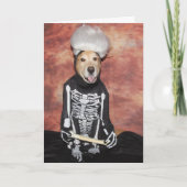 Golden Retriever Skeleton Fun Halloween Kaart (Voorkant)