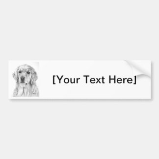 Golden Retriever Sketch Bumpersticker