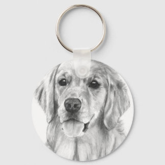 Golden Retriever Sketch Sleutelhanger