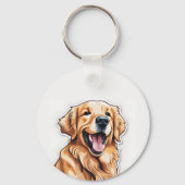Golden Retriever Sleutelhanger (Voorkant)