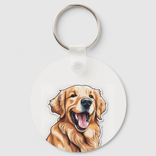 Golden Retriever Sleutelhanger (Voorkant)
