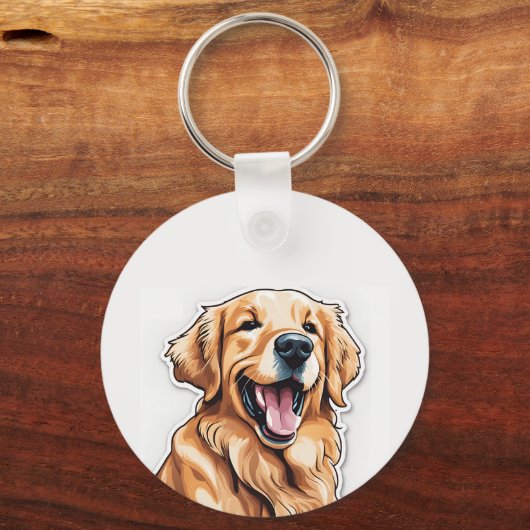 Golden Retriever Sleutelhanger (Voorkant)