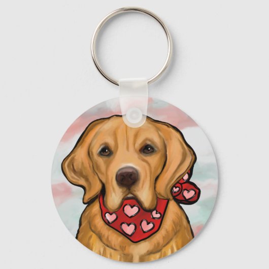 Golden Retriever Sleutelhanger (Voorkant)
