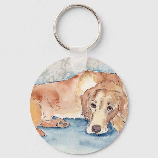 Golden Retriever Sleutelhanger (Voorkant)