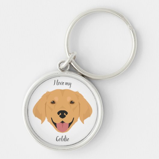 Golden Retriever sleutelhanger (Voorkant)