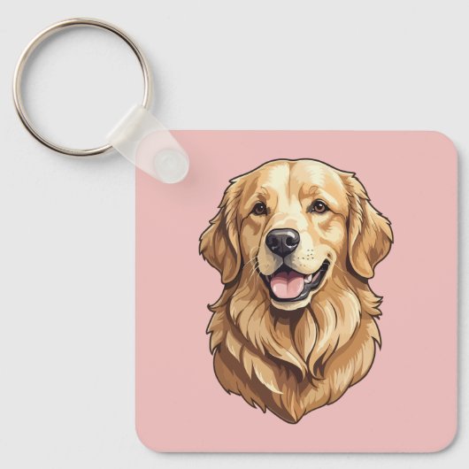 Golden Retriever Sleutelhanger (Voorkant)