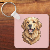 Golden Retriever Sleutelhanger (Voorkant)