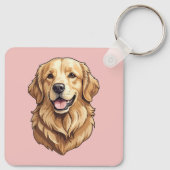 Golden Retriever Sleutelhanger (Achterkant)