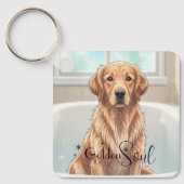 Golden Retriever Sleutelhanger (Voorkant)