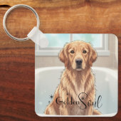 Golden Retriever Sleutelhanger (Voorkant)
