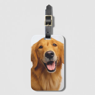 Golden Retriever Smile Bagagelabel