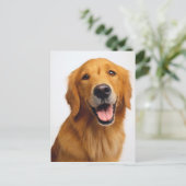 Golden Retriever Smile Briefkaart (Staand voorkant)