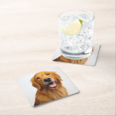 Golden Retriever Smile Kartonnen Onderzetters (Insitu)