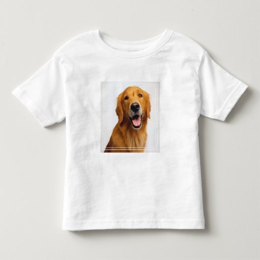 Golden Retriever Smile Kinder Shirts (Voorkant)