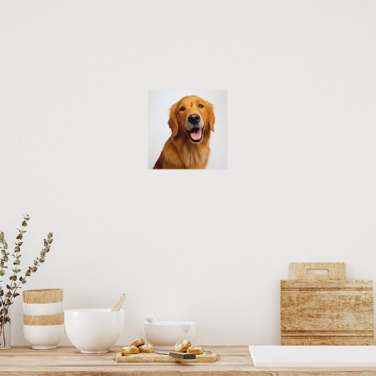 Golden Retriever Smile Poster (Keuken)