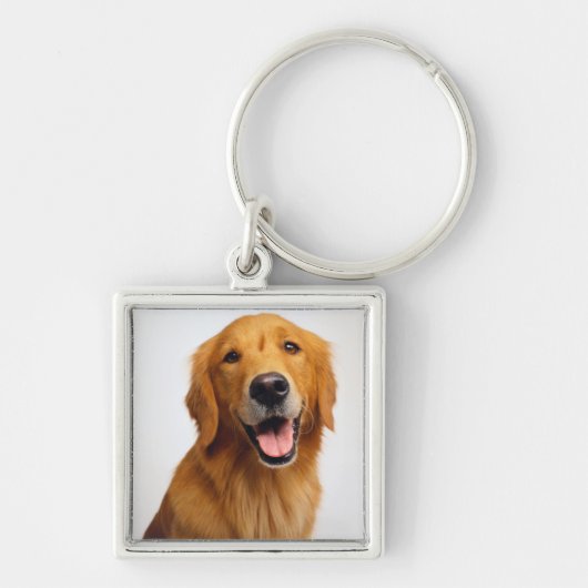 Golden Retriever Smile Sleutelhanger (Voorkant)