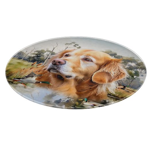 Golden Retriever Snijplank (Hoek)