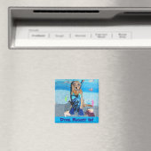 Golden Retriever Snorkeler duikt recht in Magneet (Insitu (Vaatwasser))