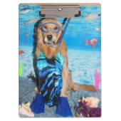 Golden Retriever Snorkeler Klembord (Voorkant)