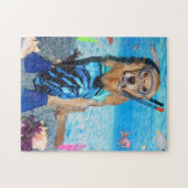 Golden Retriever Snorkeler Legpuzzel (Horizontaal)