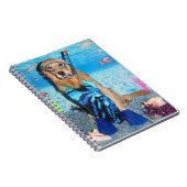 Golden Retriever Snorkeler Notitieboek (Rechterzijde)