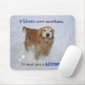Golden Retriever Snowflake Kisses Muismat (Met muis)