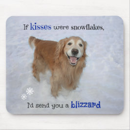 Golden Retriever Snowflake Kisses Muismat