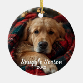 Golden Retriever Snuggle seizoen Keramisch Ornament