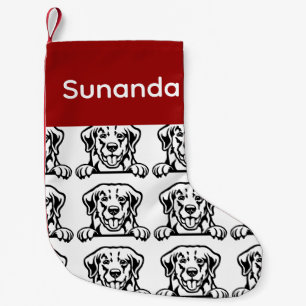 Golden Retriever sokken Gepersonaliseerd hond Sokk Kleine Kerstsok