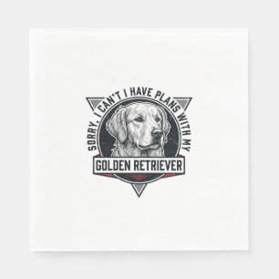Golden Retriever Sorry I heb plannen Hond Liefhebb Servet
