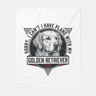 Golden Retriever Sorry I heb plannen Hondenliefheb Fleece Deken