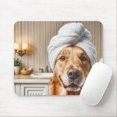 Golden Retriever Spa behandeling Muismat (Met muis)