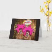 Golden Retriever Spannende Showgirls Verjaardag Kaart (Gele Bloem)