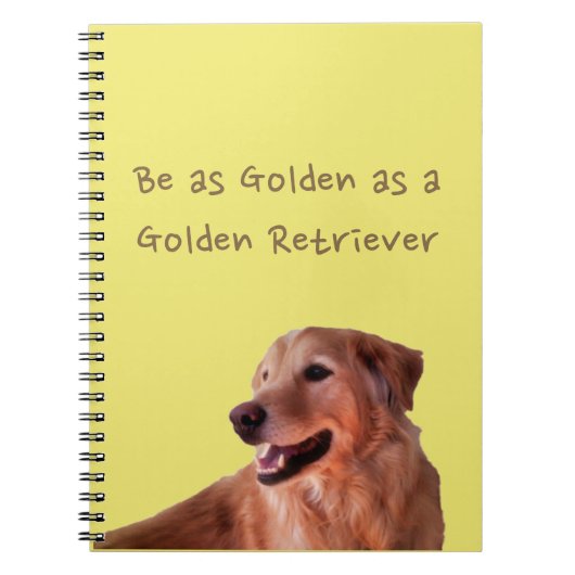 Golden Retriever Spiral Photo Notitieboek (Voorkant)