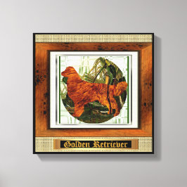 Golden Retriever Sporting Dog Canvas Afdruk