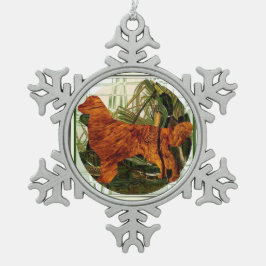 Golden Retriever Sporting Dog Tin Sneeuwvlok Ornament