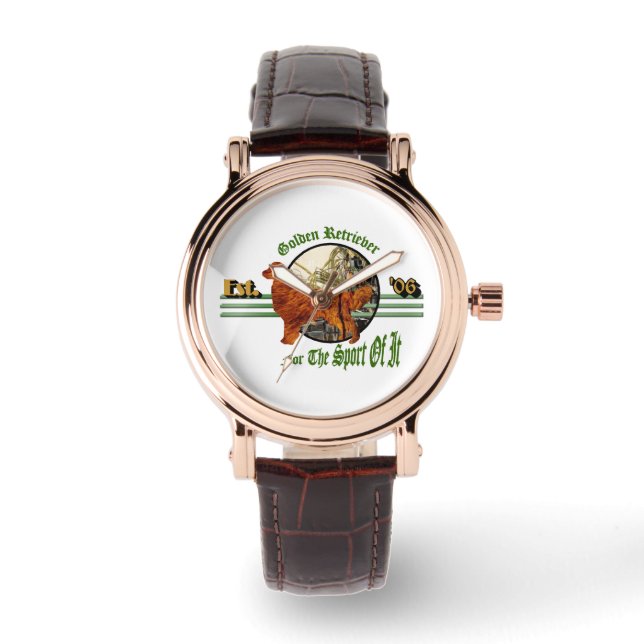 Golden Retriever Sporting Gifts Horloge (Voorkant)