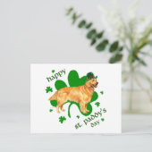 Golden Retriever St. Paddy's Day Briefkaart (Staand voorkant)
