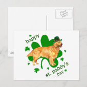 Golden Retriever St. Paddy's Day Briefkaart (Voorkant / Achterkant)