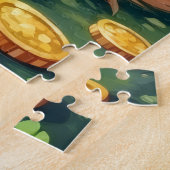 Golden Retriever St Patrick’s Day Lucky Dog Legpuzzel (Zijkant)