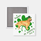 Golden Retriever St. Patrick's Dag Magneet (Voorkant / Achterkant)