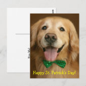 Golden Retriever St. Patrick's Day Briefkaart (Voorkant / Achterkant)