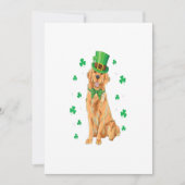 Golden Retriever St. Patricks Day Funny Dog Lover Aankondiging (Voorkant)